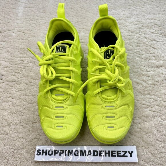 [Wm 6.5] NIKE AIR VAPORMAX PLUS Running Shoes Atomic Green Tennis Ball - Picture 6 of 9